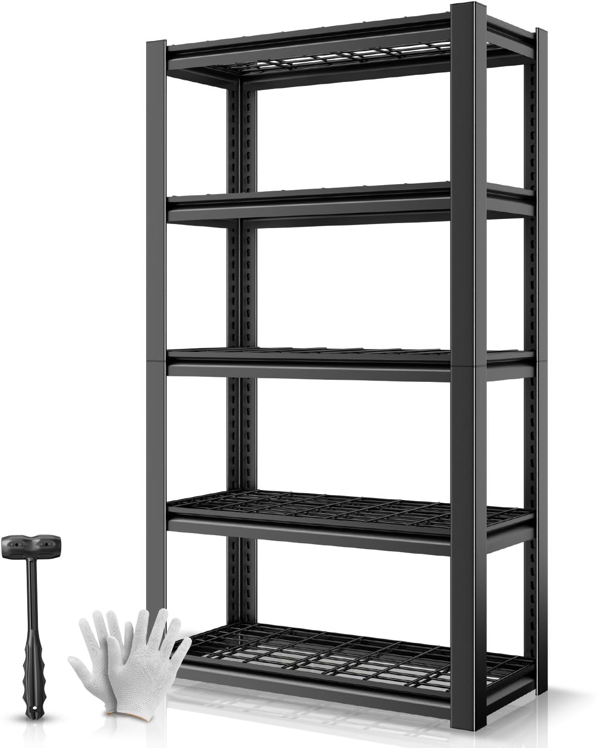 Auto Dynasty 5-Tier Storage Shelves, 72" H Heavy Duty(3000LBS Capacity)