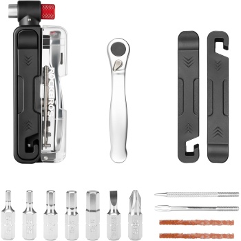 ROCKBROS Bike Tool Kit, Portable Bike Multitool with 7 Magnetic Bits, Ratchet