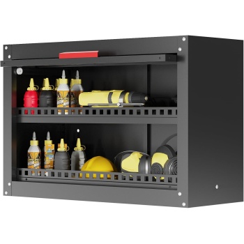 Kelueo Metal Garage Wall Cabinet,Storage Cabinet with Up Flip Door Design Wall