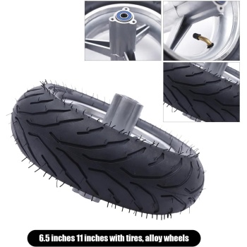Motorcycle Rear Wheel Rim w/Tyre 110/50-6.5 Tire and Tube for 49cc 2 Stroke Mini