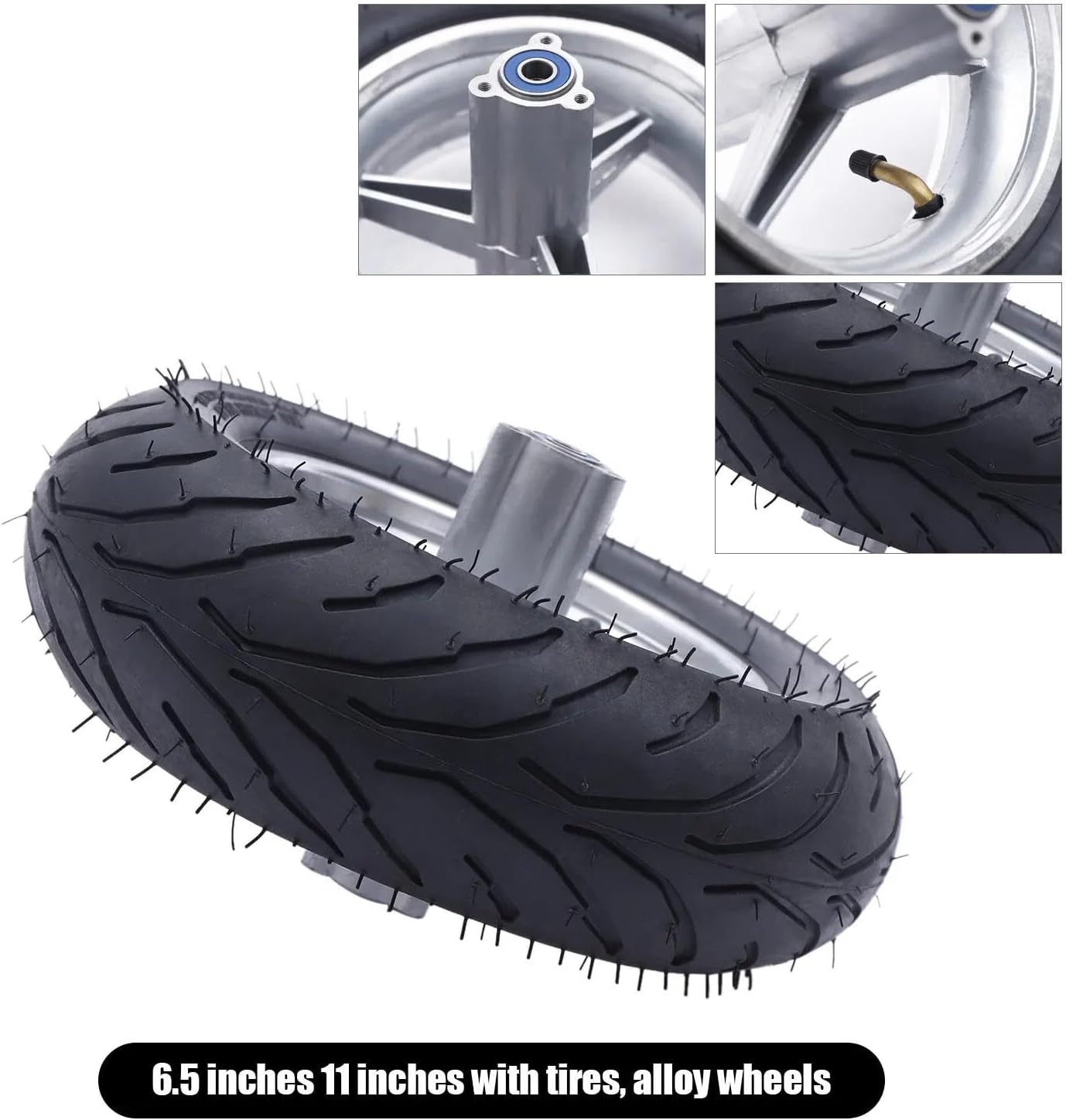 Motorcycle Rear Wheel Rim w/Tyre 110/50-6.5 Tire and Tube for 49cc 2 Stroke Mini