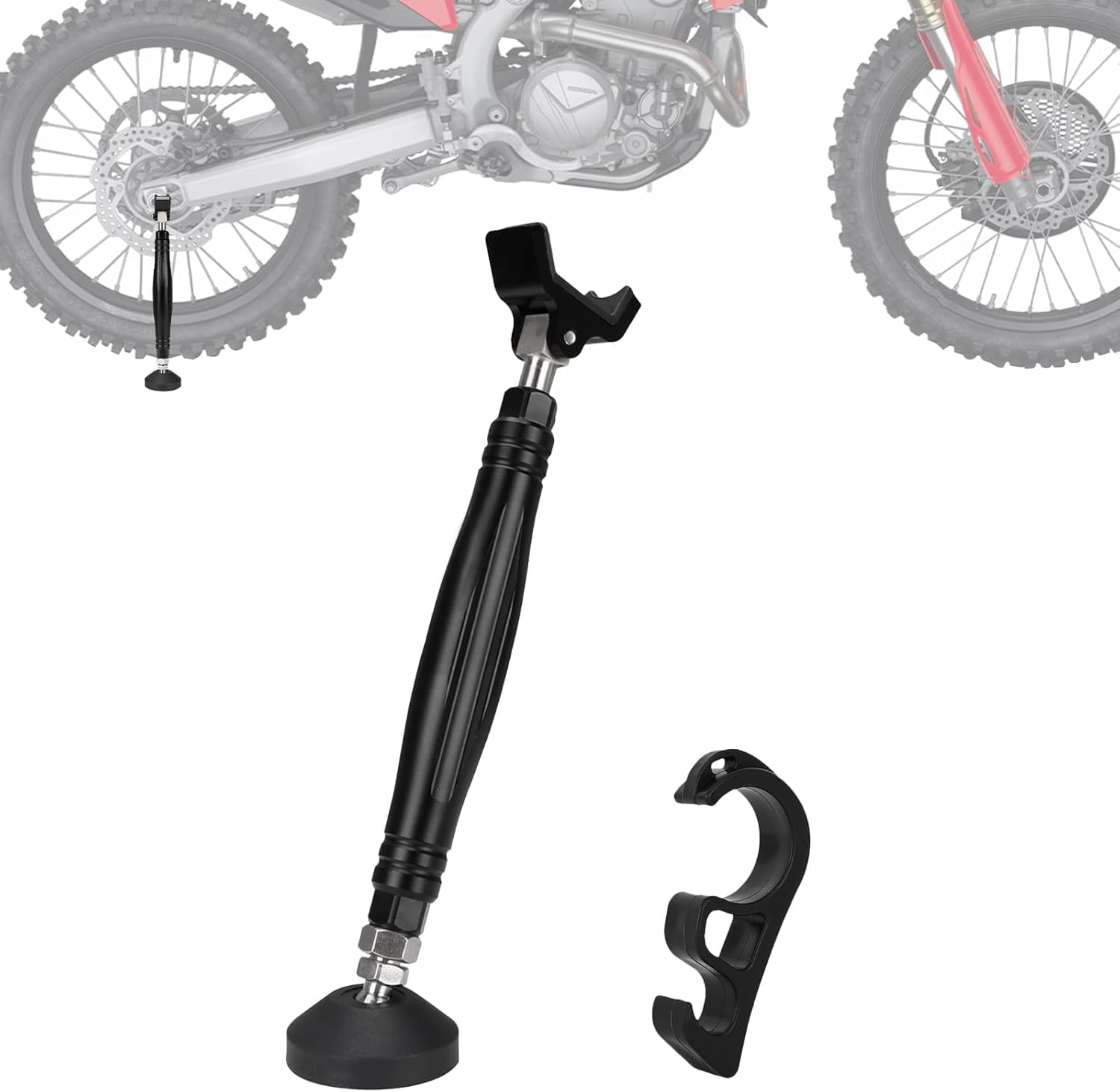 Motorcycle Wheel Lift Stand Front and Rear Easy Portable Jack Stand Chain