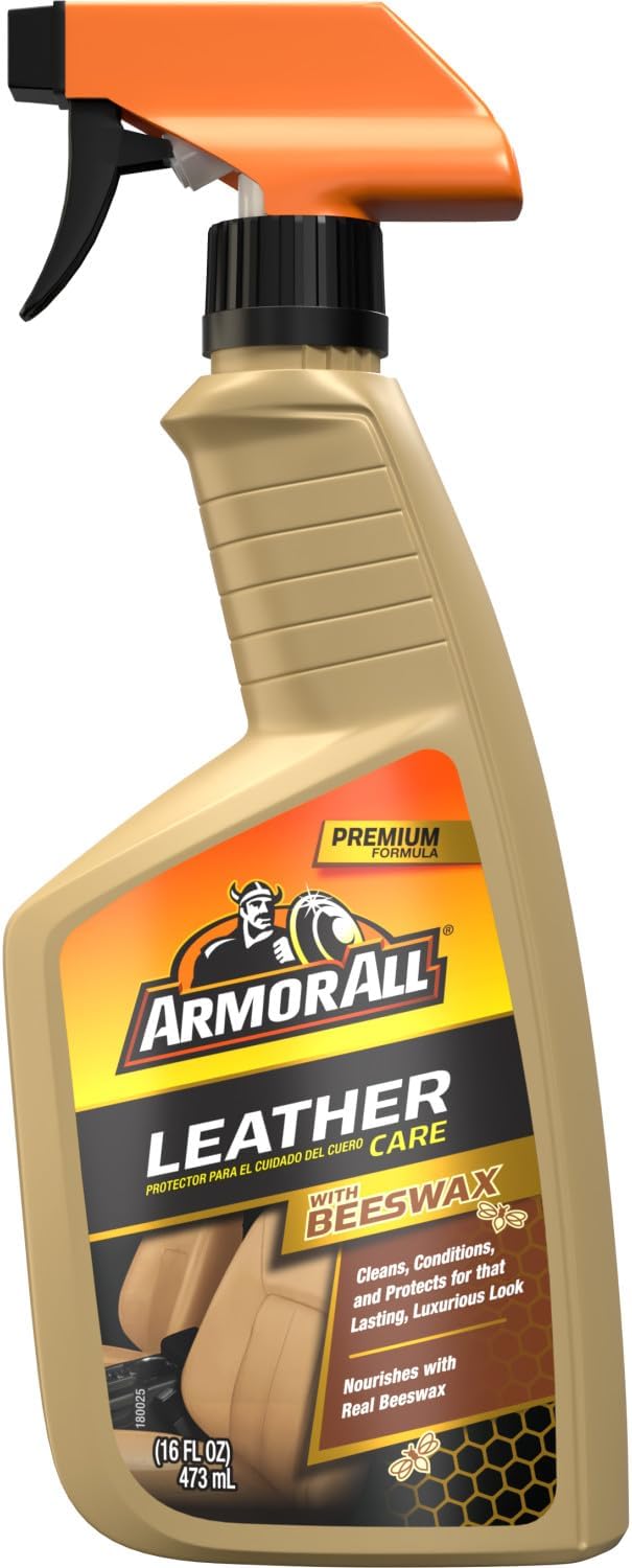 Armor All Car Leather Cleaner Spray, Beeswax Leather Care Spray
