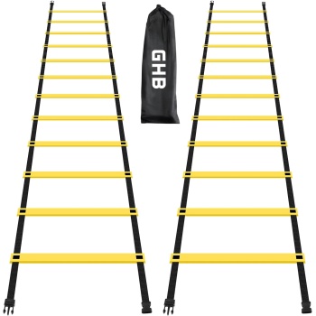 GHB Pro Agility Ladder Agility Training Ladder Speed 12 Rung 20ft with Carrying