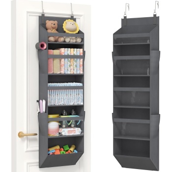 Lifewit 1 Pack Over the Door Organizer, 5 Section Clear Window Hanging Storage