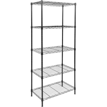 Whitmor 5 Tier Shelving Unit, Adjustable Storage Shelves
