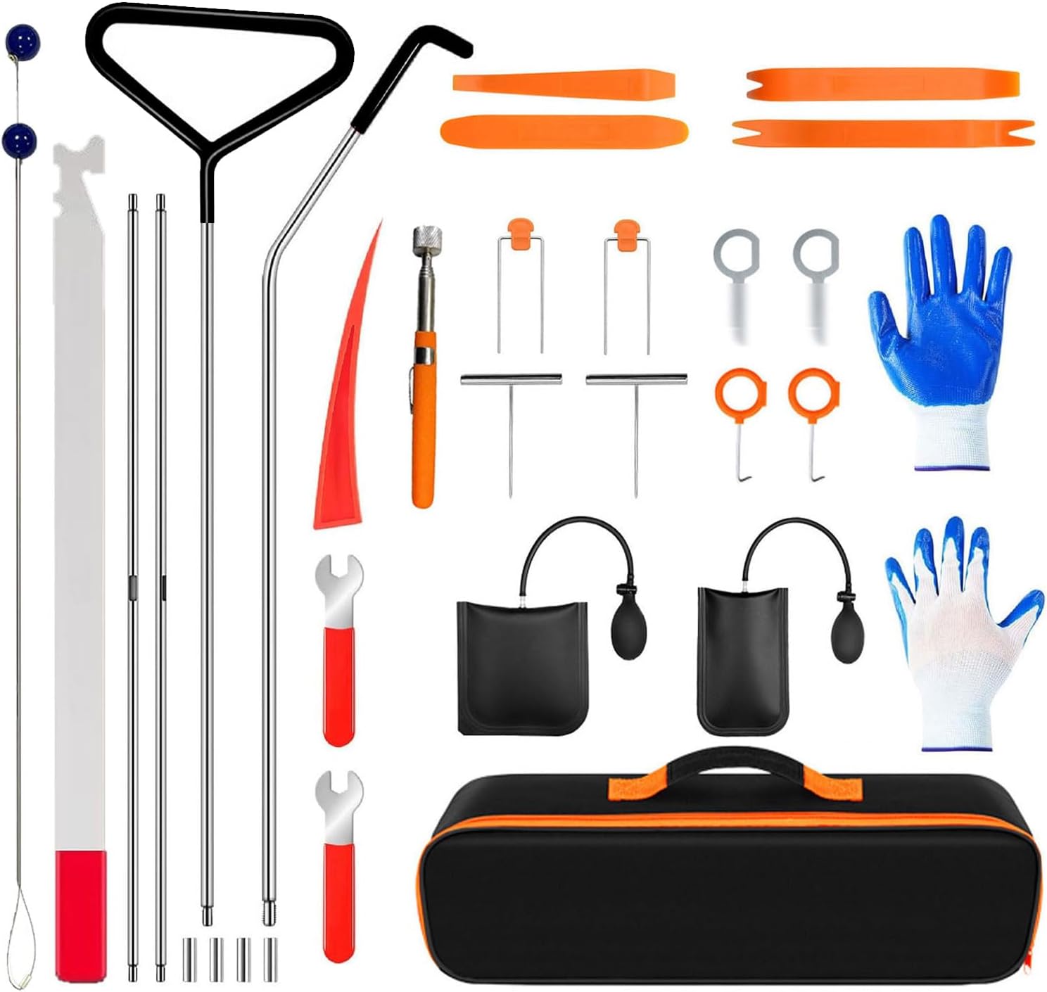 29PCS Car Tool Kit Set, Stainless Steel Essential Automotive Tools Sets
