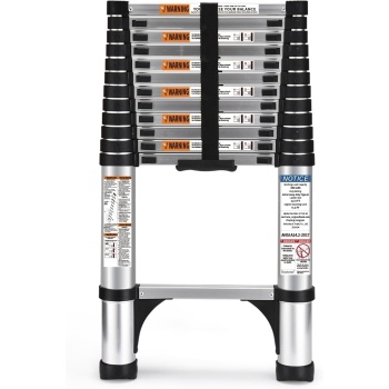 Telescoping Ladder, SocTone 12.5 FT Aluminum Lightweight Extension Ladder