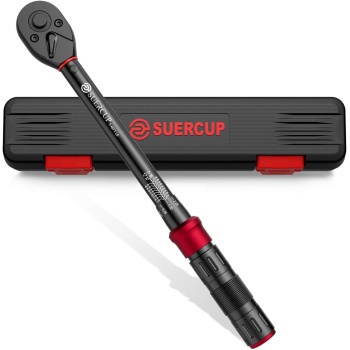SUERCUP 3/8-Inch Drive Click Torque Wrench - 5-45 Ft-Lb/6.8-61Nm, Dual-Direction