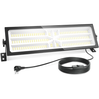 Linkable LED Shop Light (Built-in Outlet) - 100W 15000LM Aluminum Plug in Garage