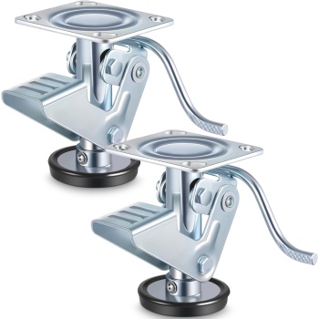 Aurelema 2 Pcs Brake Floor Lock Brake Pedal Lock Heavy Duty Steel with Anti-Slip