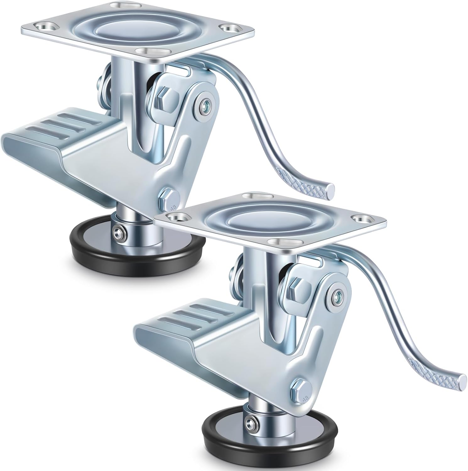 Aurelema 2 Pcs Brake Floor Lock Brake Pedal Lock Heavy Duty Steel with Anti-Slip