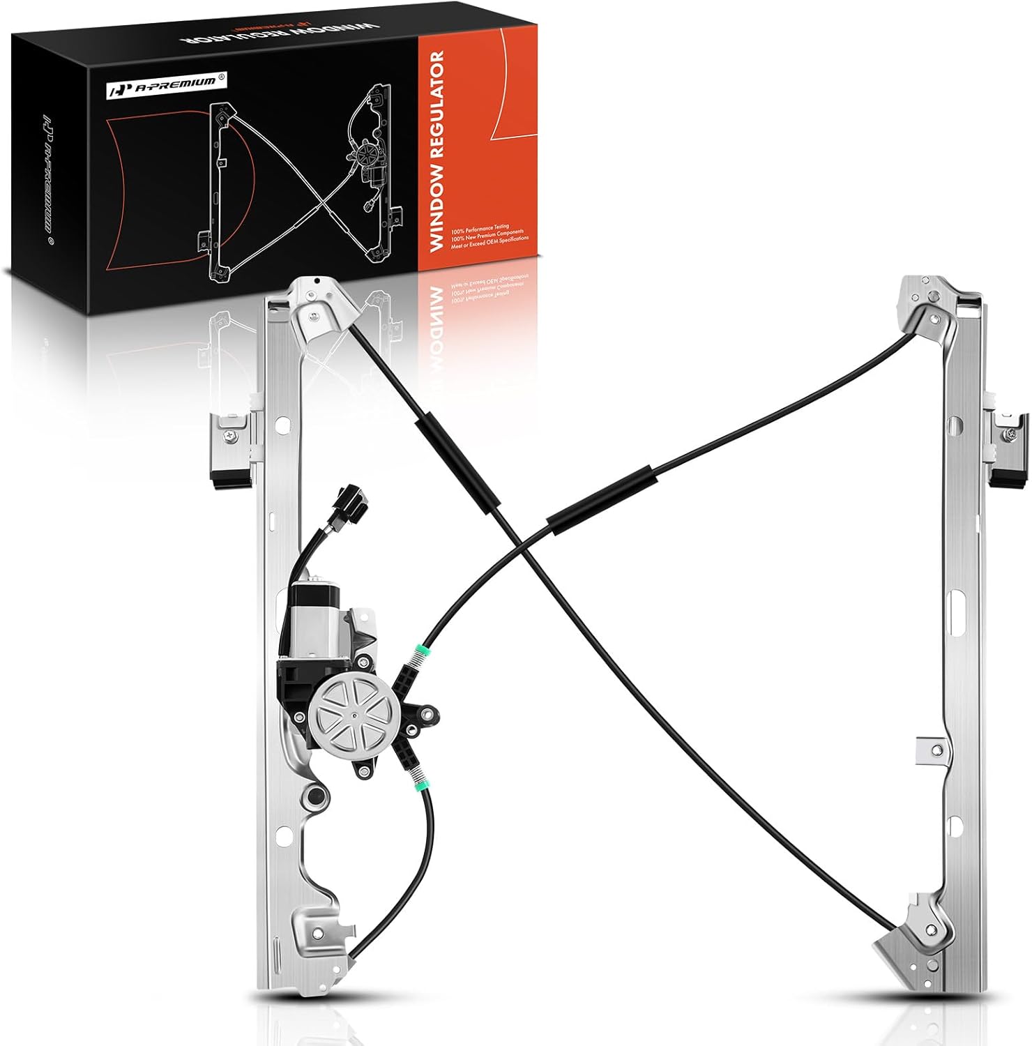 A-Premium Front Driver Side Power Window Regulator w/Motor Replacement