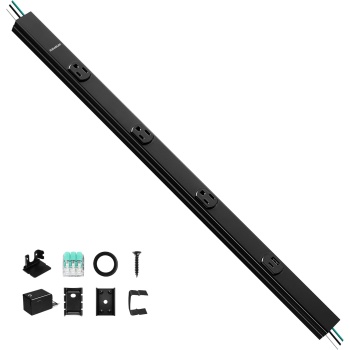 SURAIELEC 24" Hardwired Under Cabinet Power Strip with USB-A & USB-C, 3 TR