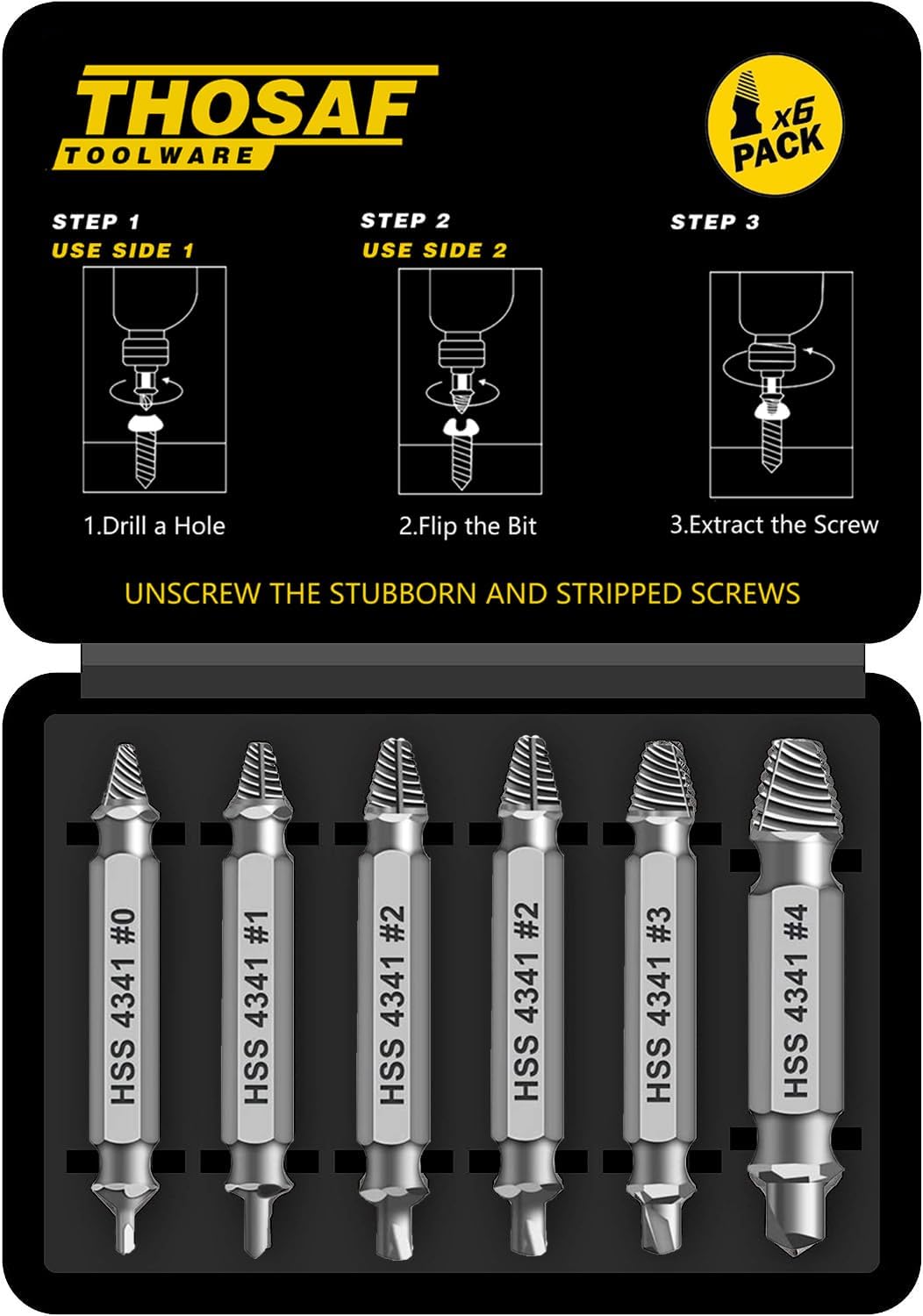 Gifts for Men,THOSAF Damaged Screw Extractor Set,Fathers Day Gifts for Dad from