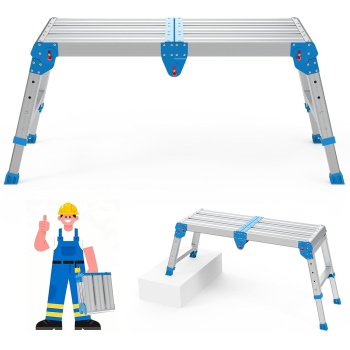 Loyoda Work Platform 500 Lbs, Folding Step Stool with One-Touch Automatic Fold