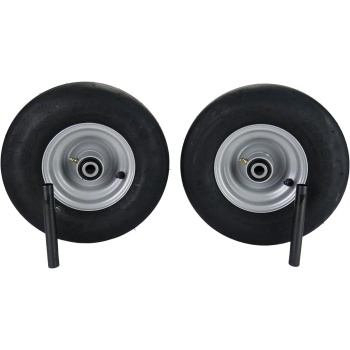 (2) Pneumatic Tire Assemblies 13x6.50-6 Fits Dixie Chopper MZ 400438 Silver