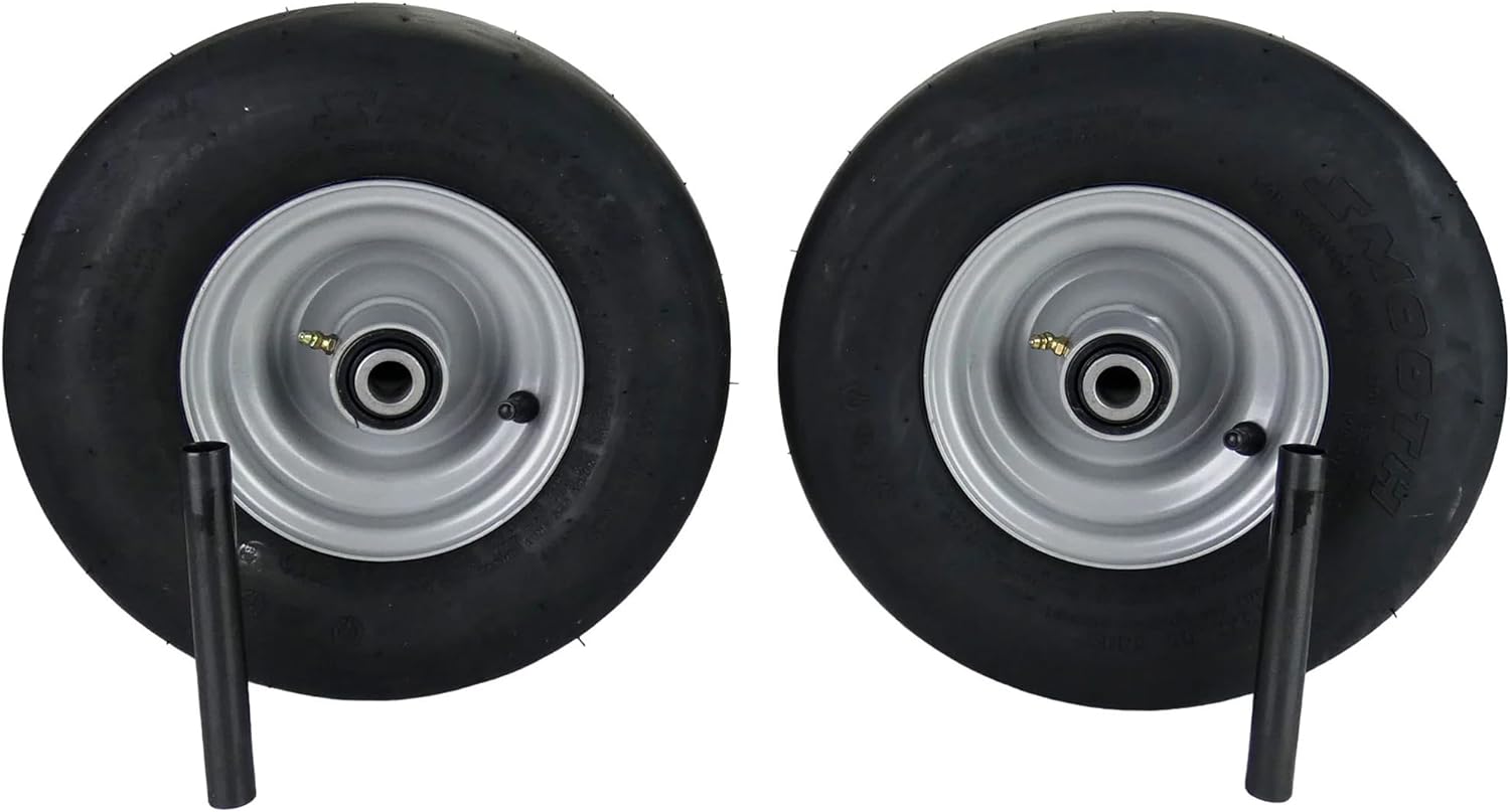 (2) Pneumatic Tire Assemblies 13x6.50-6 Fits Dixie Chopper MZ 400438 Silver
