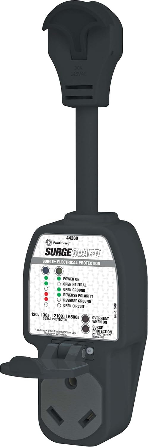 Southwire Surge Guard 30 Amp Portable RV Surge Protector with Enhanced