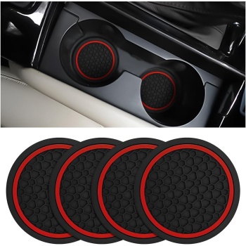 Mandark 4PCS Car Cup Holder Coasters, 2.75 Inch Non-Slip Insert Water Bottle