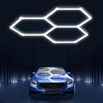 Hexagon led Lights: DIY Ceiling LED Gym Light Hexagon Garage Lights 16660LM