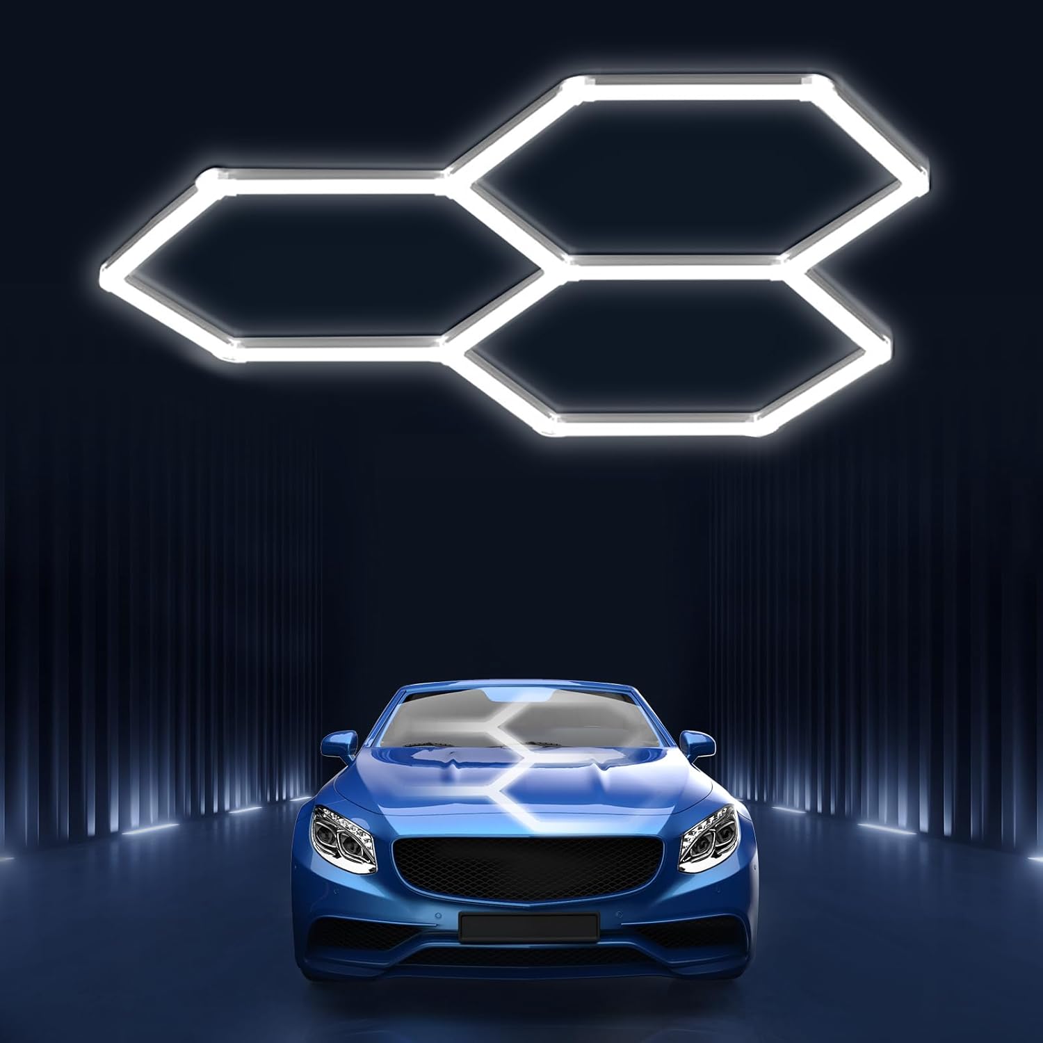 Hexagon led Lights: DIY Ceiling LED Gym Light Hexagon Garage Lights 16660LM