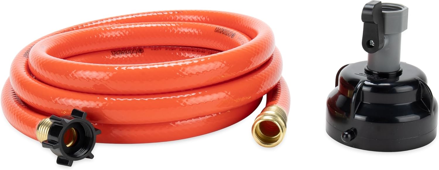 Camco RhinoFlex 10-Ft RV Clean-Out Gray/Black Water Hose with Rinser Cap