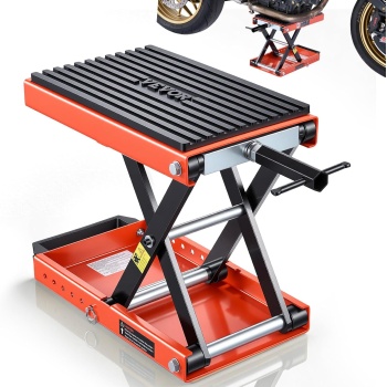 VEVOR Motorcycle Lift, 1500 lbs Motorcycle Scissor Lift Jack with Wide Deck