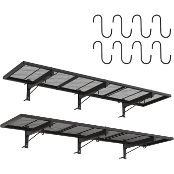 2 Pack Garage Wall Shelf, Heavy Duty Garage Shelving, 46"X 12.5" Wall Mounted