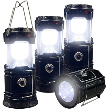 Collapsible Portable LED Camping Lantern XTAUTO Lightweight Waterproof Solar USB
