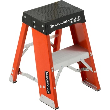 Louisville Ladder 2-Foot Fiberglass Step Stool Industrial, 375-Pound Load