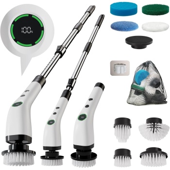 Electric Bathroom Cleaning Brush, Cordless Spin Scrubber Full Body Waterproof