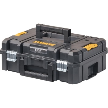 DEWALT Tool Box TSTAK II, 13 In. Flat Top Tool Storage Case, Stackable Organizer