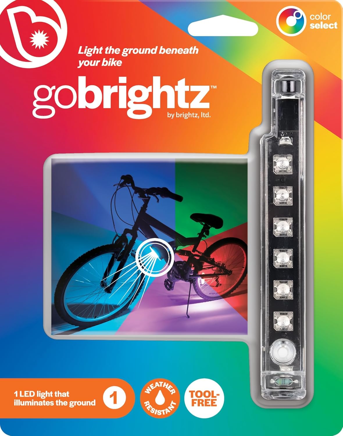 Brightz GoBrightz LED Bike Frame Light - LED Bike Frame Light for Night Riding