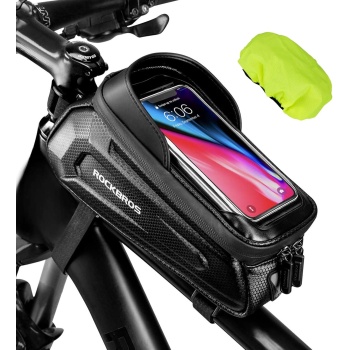 ROCKBROS Bike Phone Mount Frame Bag, Oversized EVA Waterproof Bike Phone Holder