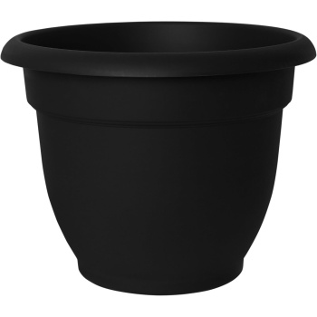 Fiskars Bloem 20-56908 8 Inch Ariana with Self-Watering Grid, Black, 8"