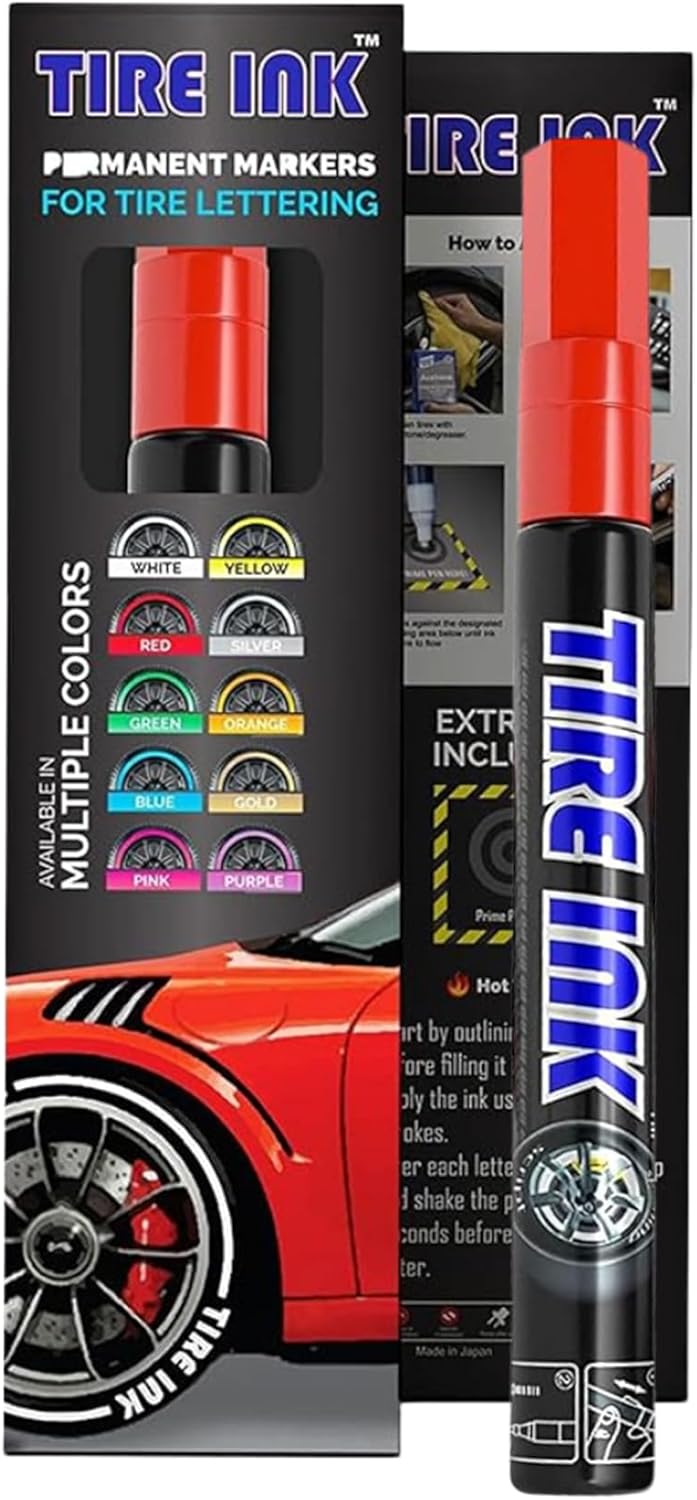 Color Tire Paint Pen - Waterproof Permanent Paint pens for Car Wheels Lettering