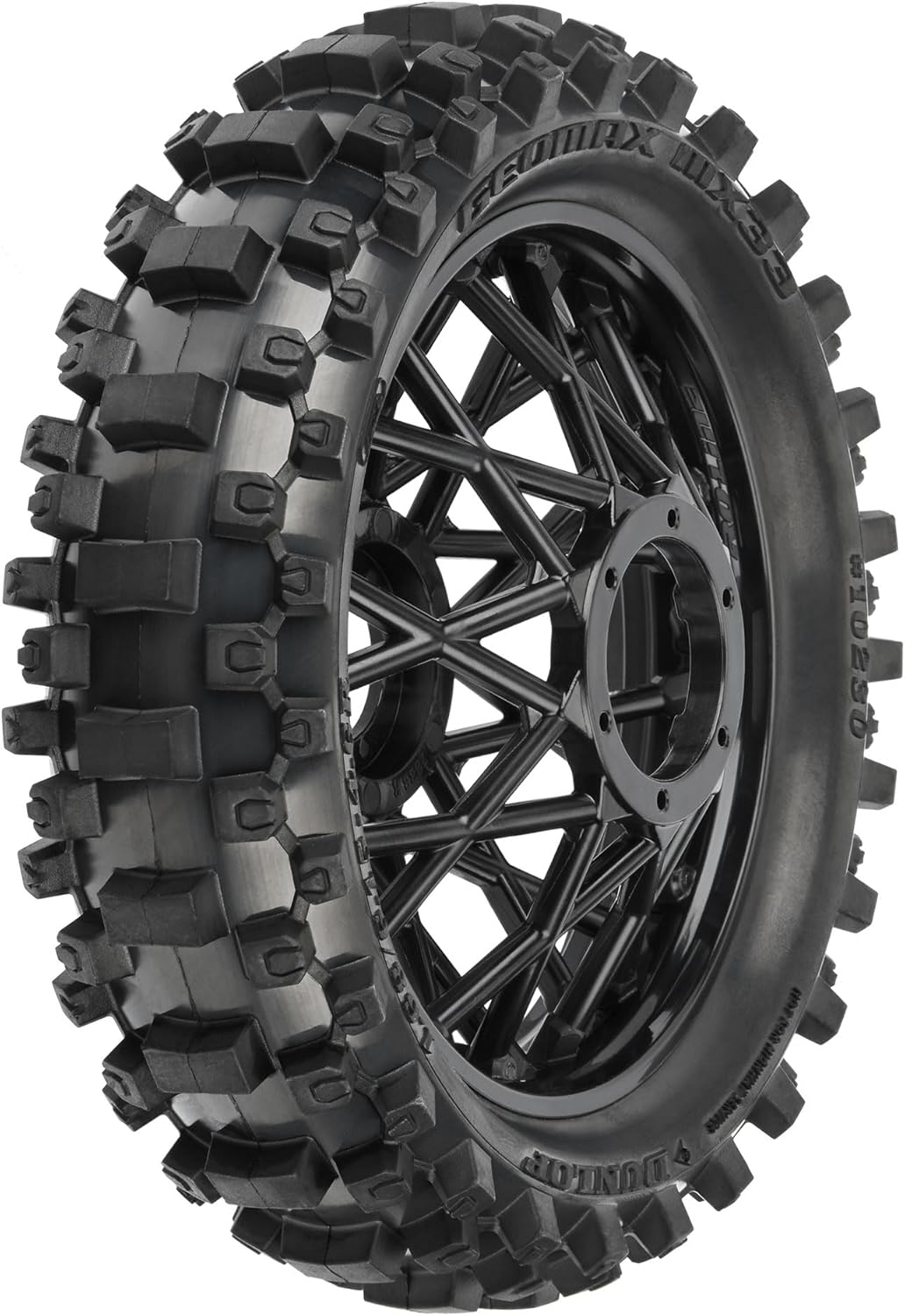 Pro-Line Racing Dunlop Geomax MX33 V2 Bead CR4 Rear Tire MTD Bullyspoke Black