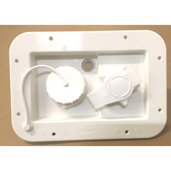 Valterra White Gravity City Water Fill Dish Check Valve RV Trailer Marine