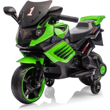 Kids Ride On Motorcycle, 6V Battery Powered Electric Motorcycle, w/Treaded