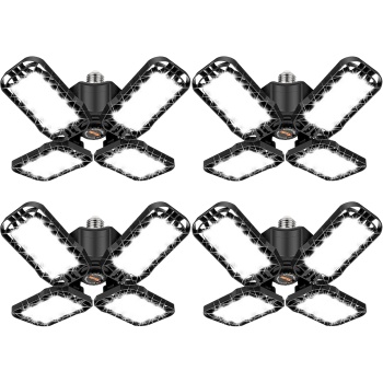 Tudoccy LED Garage Light 4 Pack, 180W Ultra Bright LED Shop Light