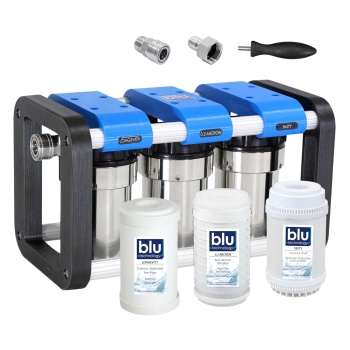 GoBluTech R3, RV Water Filter System, 0.2 Micron Filter for Campers with Compact