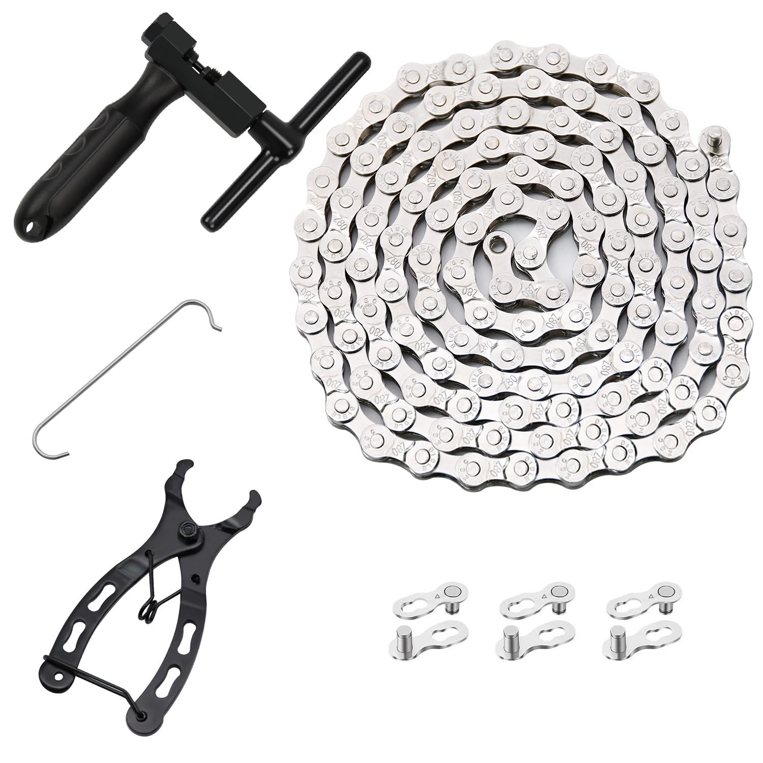 Bike Chain Kit, 6/7/8 Speed Multi-Function Bike Mechanic Repair Kit