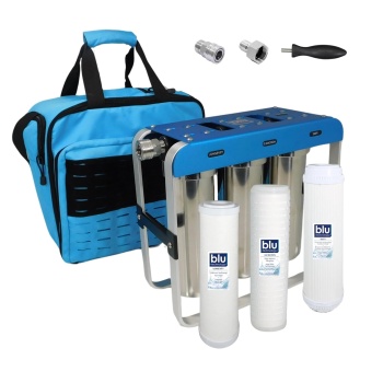GoBluTech AR3 XLT, RV Water Filter System, 0.2 Micron Filter for Campers
