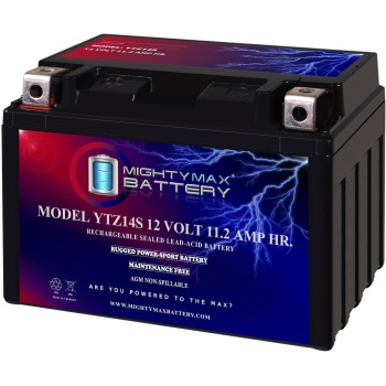 Mighty Max Battery YTZ14S -12 Volt 11.2 AH, 230 CCA, Rechargeable Maintenance