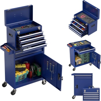 5-Drawer Rolling Tool Chest with Wheels, Lockable Metal Tool Box with Drawers