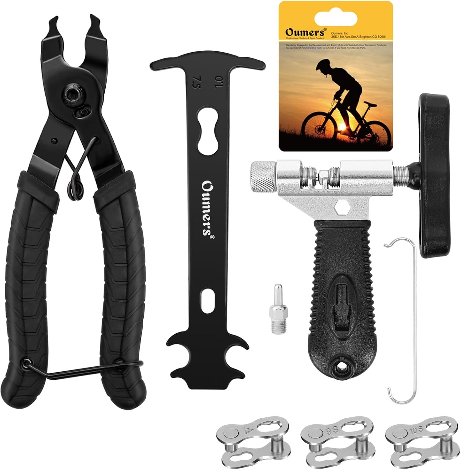 Oumers Bike Chain Repair Tools Set, Bicycle Chain Break Tool, Master Link Pliers