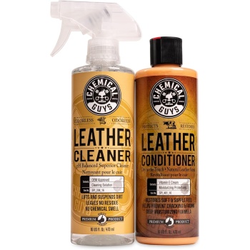 Chemical Guys Leather Cleaner and Conditioner Kit - Car Cleaner and Conditioner
