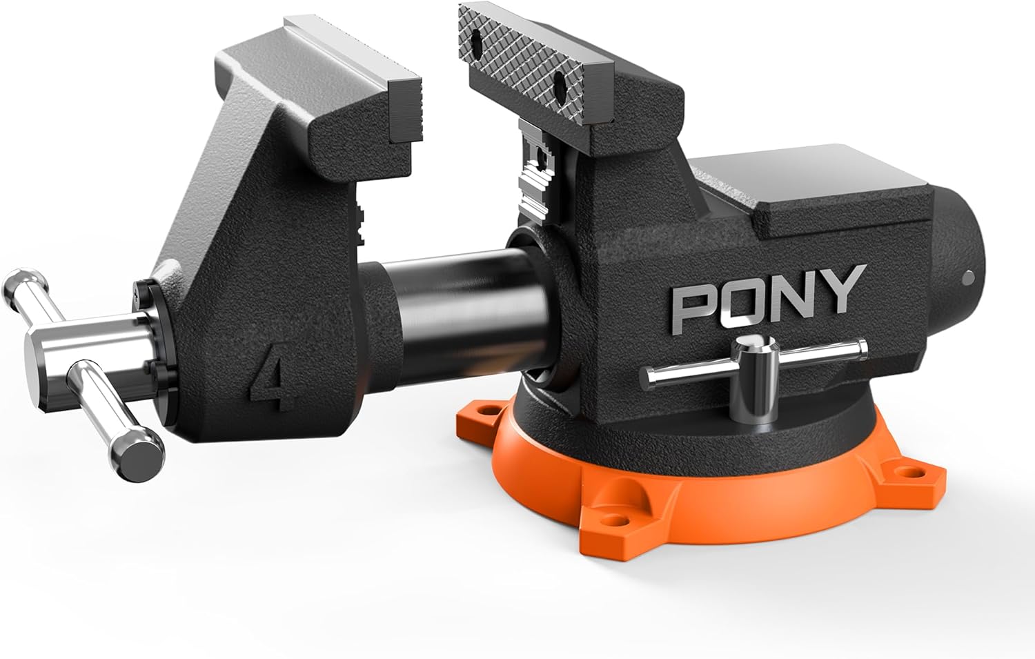 PONY 4 Inch Heavy Duty Bench Vise 4400LBS Clamping Force, Pro Workshop Workbench