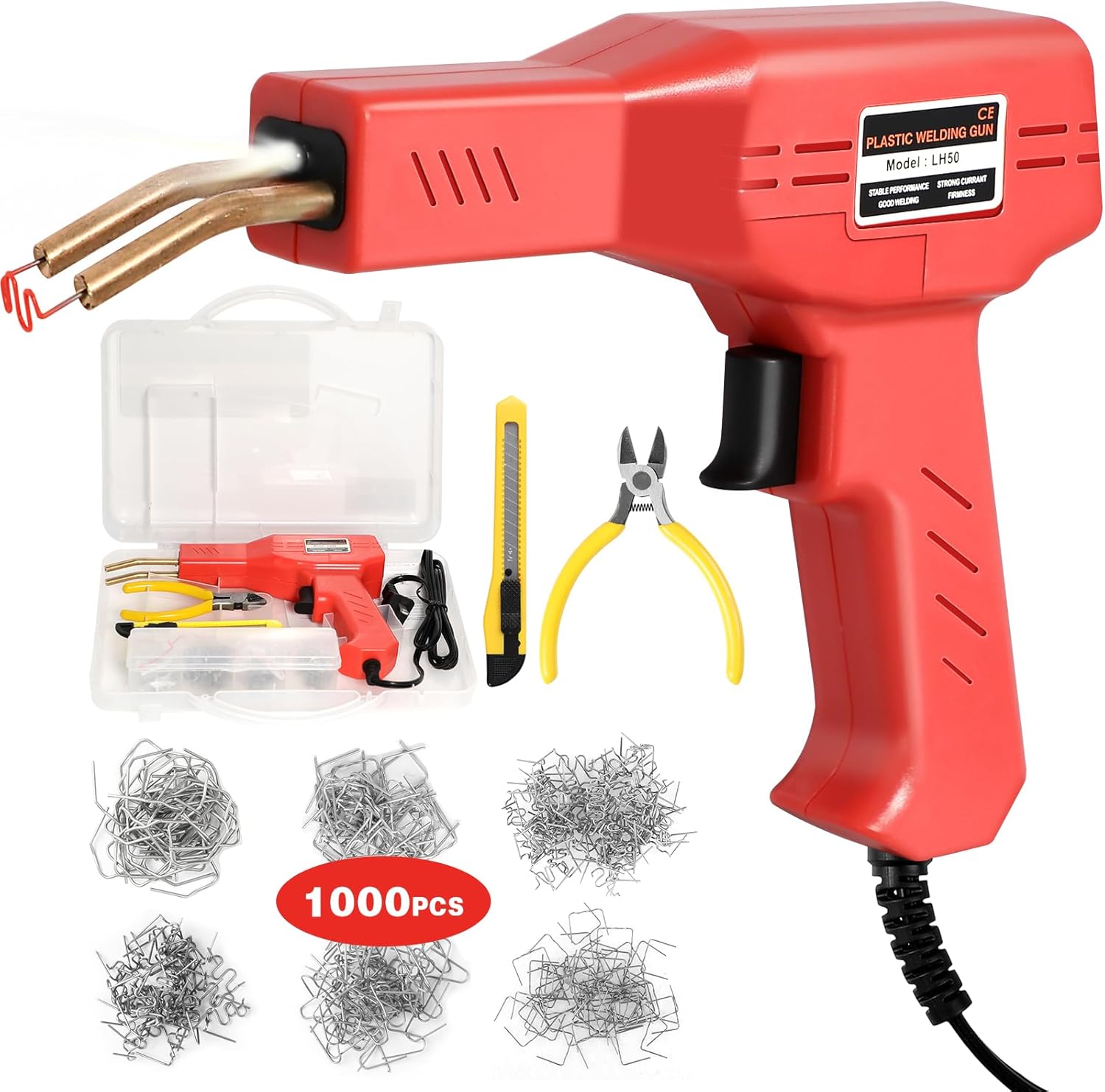 ATOLS Upgraded Plastic Welder, 1000PCS Staples, Pure Copper Transformer
